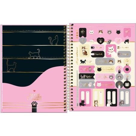 CADERNO 1X1 C.D. PURRFECT CATS COLEGIAL